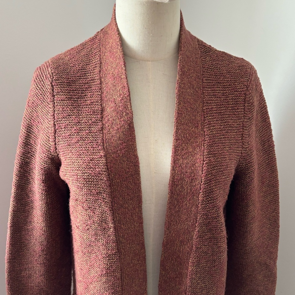 Roots Rust Color Long Open Cotton Cardigan - Picture 2 of 13